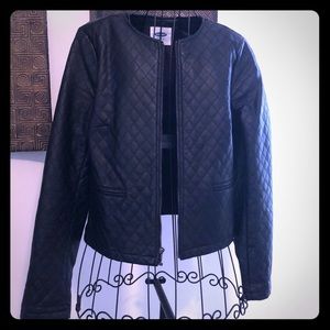 Black faux leather jacket